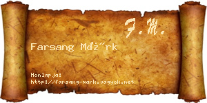 Farsang Márk névjegykártya